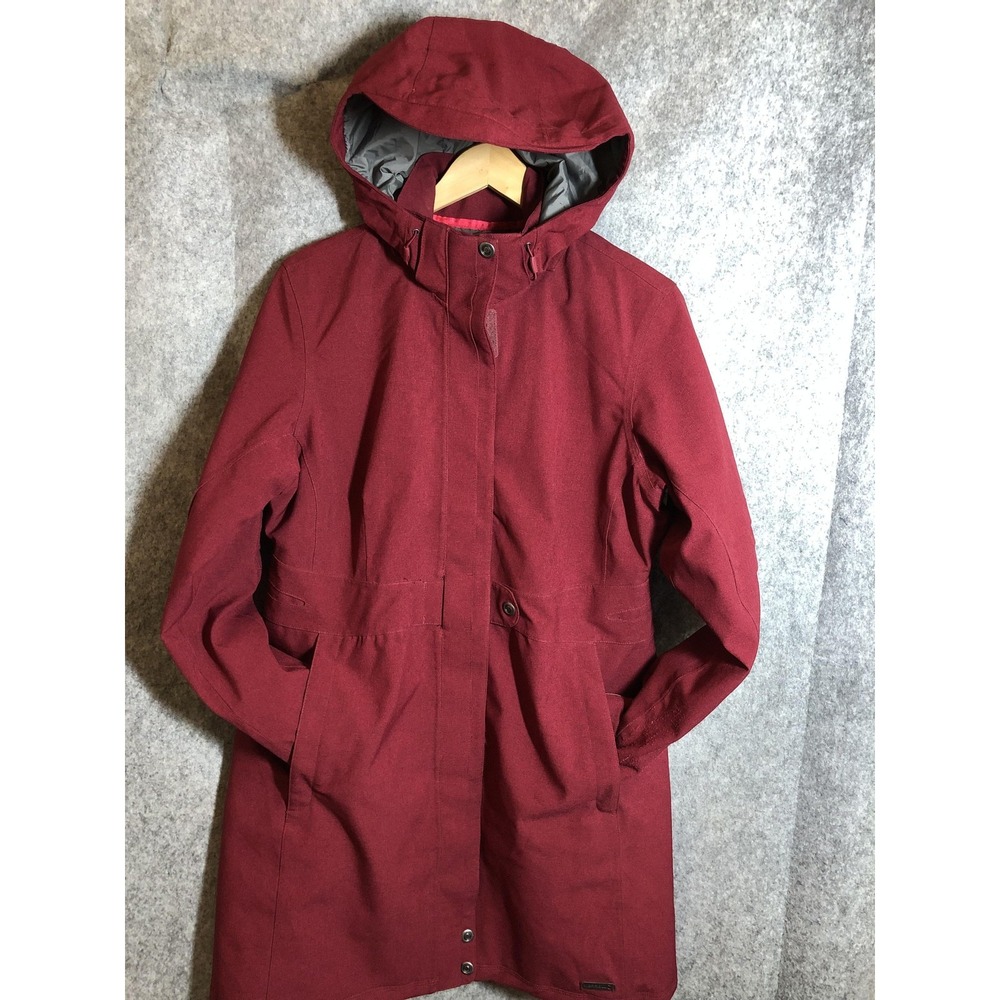Merrell Jacket Womens Large Red Hooded Opti-Shell Opti-Warm Winter Parka Coat